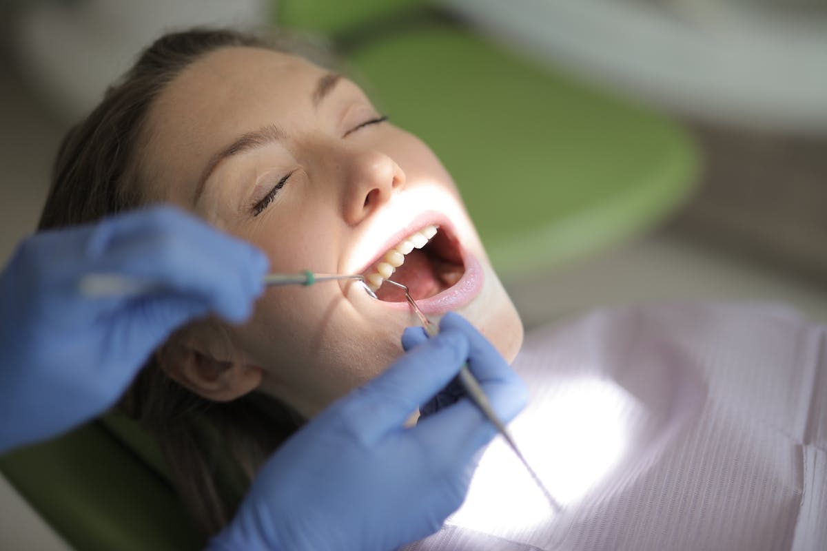Patient comfortable during a dental procedure